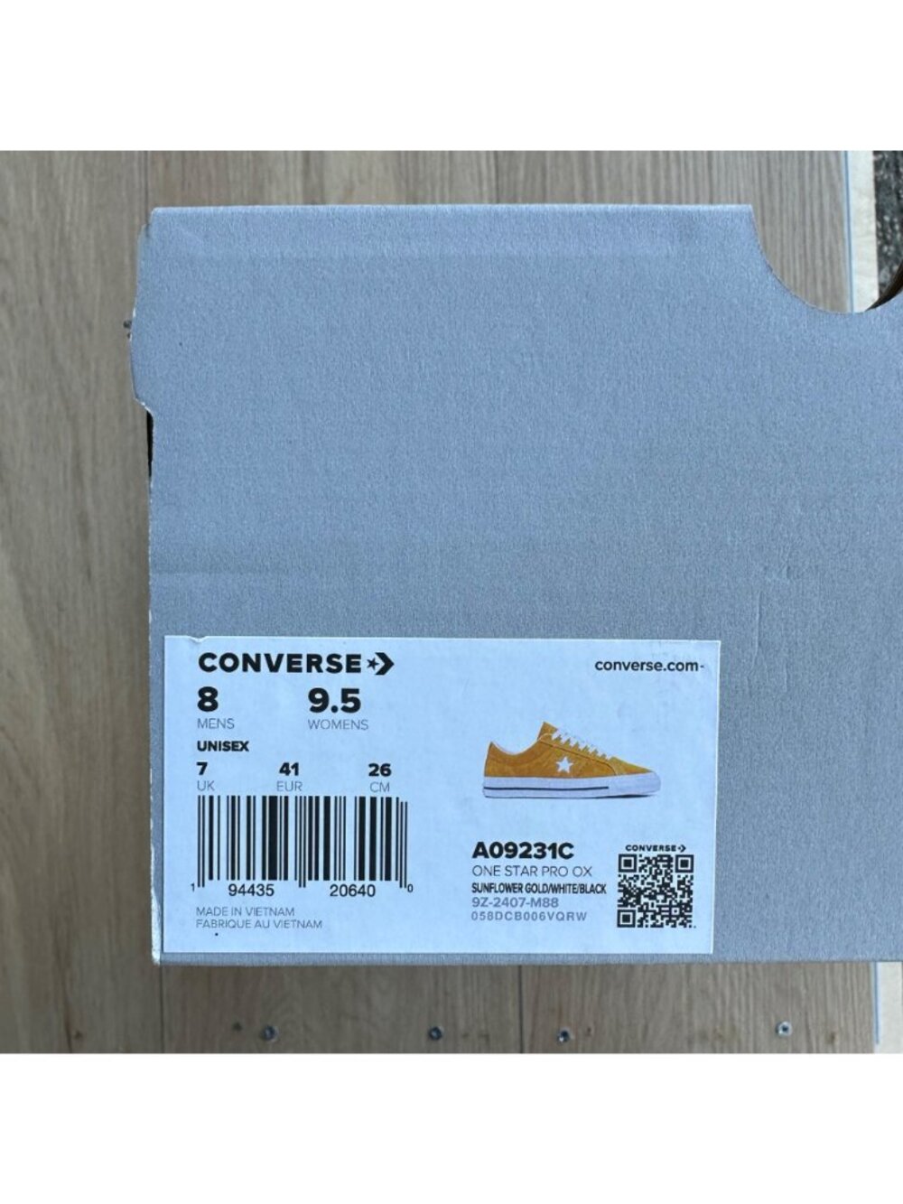 ⭐Converse One Star Pro OX Low Mens Shoes 8 Mustard Yellow Suede Sneaker A09231C - Picture 7 of 10